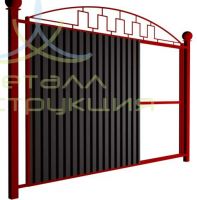 Комбинированный металлический забор