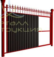 Комбинированный забор с элементами ковки КЗ-01 СК