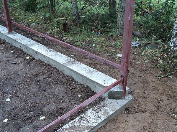 Установка забора