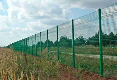 Установка забора из сетки гиттера