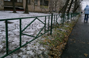 Металлическое ограждение газонов