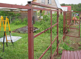 Монтаж распашных ворот