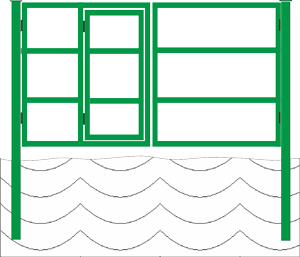 Ворота из профнастила со встроенной калиткой