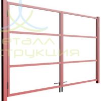Металлический каркас распашных ворот