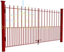 Металлические распашные ворота